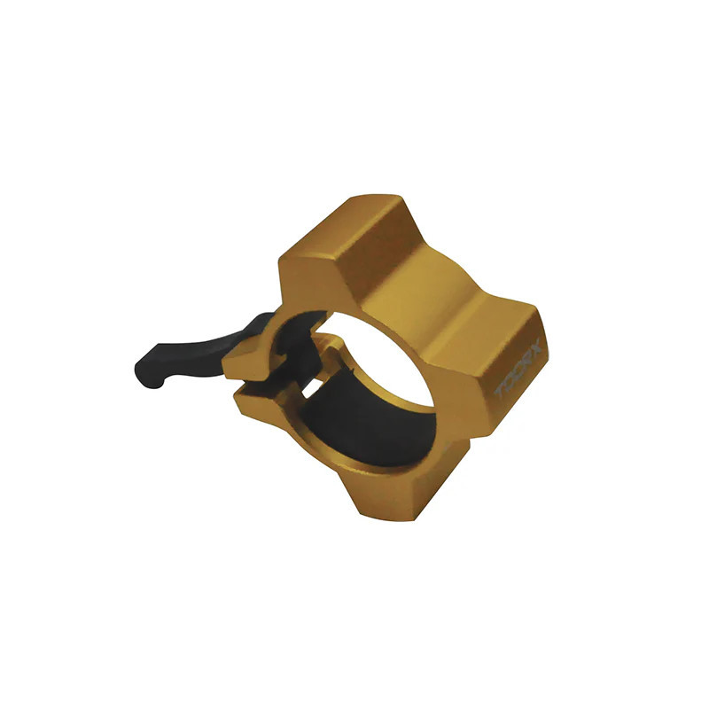 Pair of aluminum barbell collars (gold) Pair of aluminum barbell collars (gold)