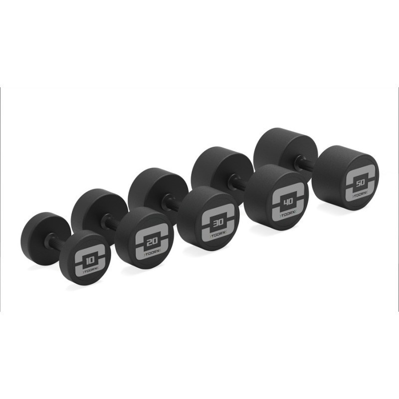 Rubber Dumbbells with Rotating Handle Absolute