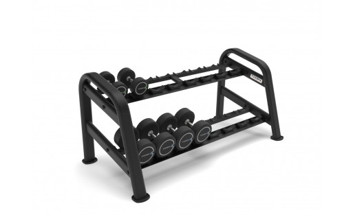 Modular 2-Shelf Round Dumbbell Rack