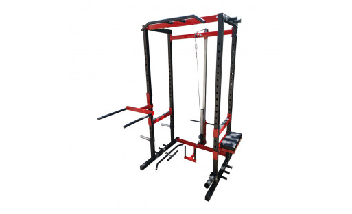 Power Rack con Lat Machine | Estructura Multifuncional