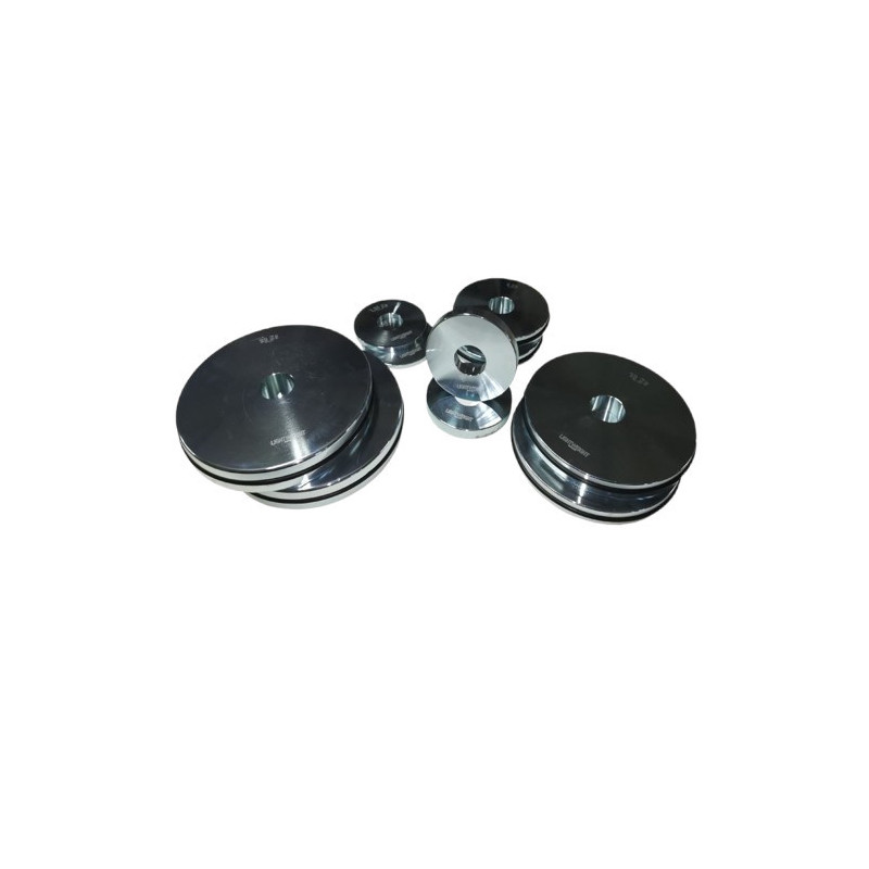Steel disc set with external rubberizing