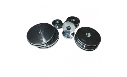 Steel disc set with external rubberizing